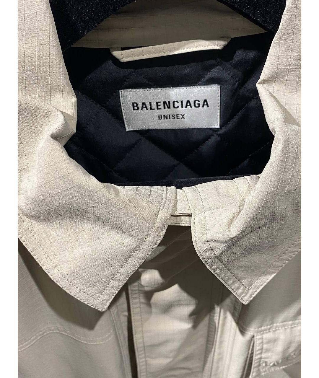 BALENCIAGA Бежевая полиэстеровая парка, фото 8