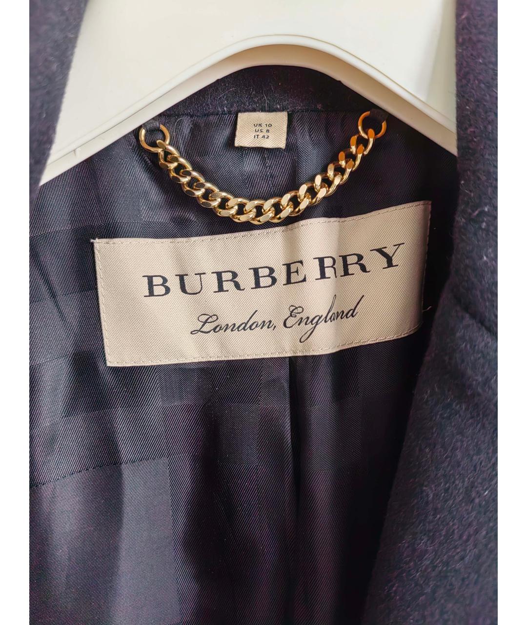 BURBERRY Черное шерстяное пальто, фото 3