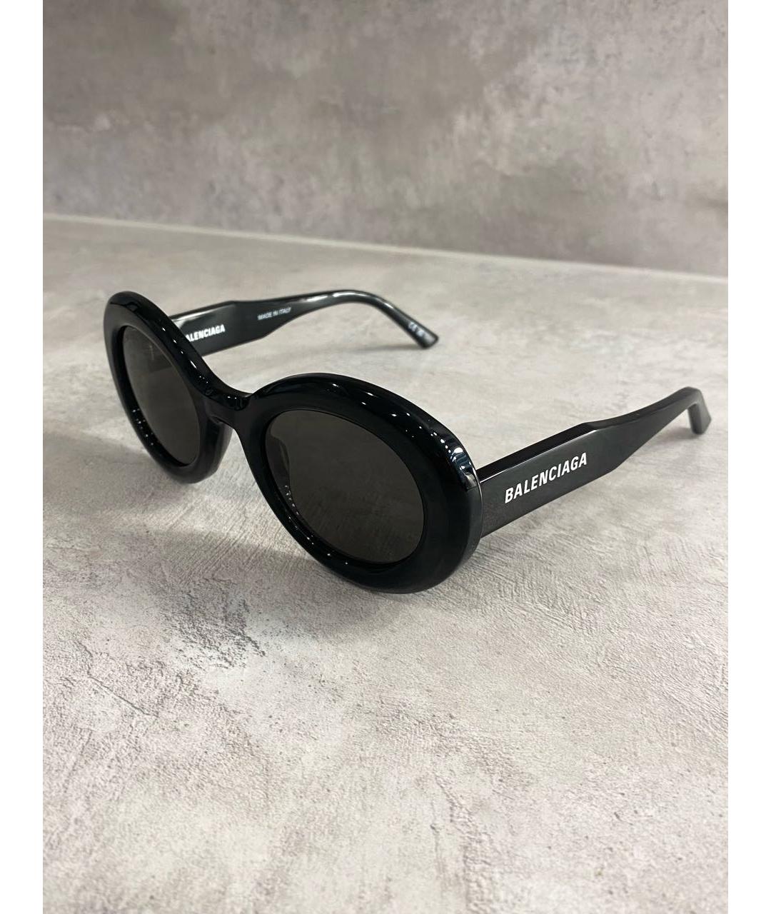 BALENCIAGA Черные пластиковые солнцезащитные очки, фото 2