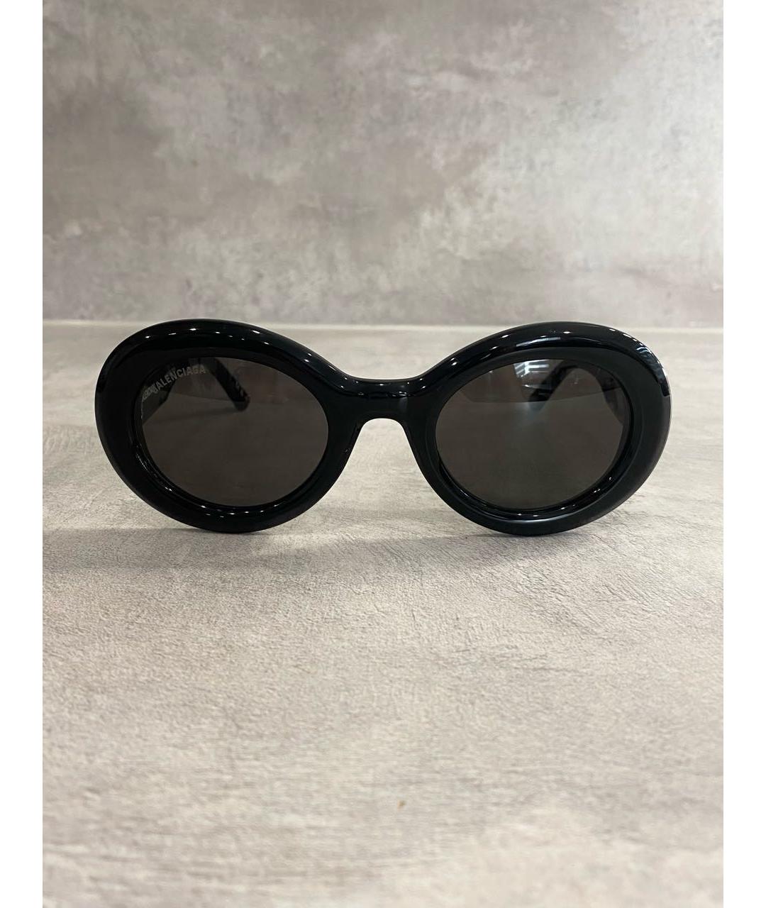 BALENCIAGA Черные пластиковые солнцезащитные очки, фото 9