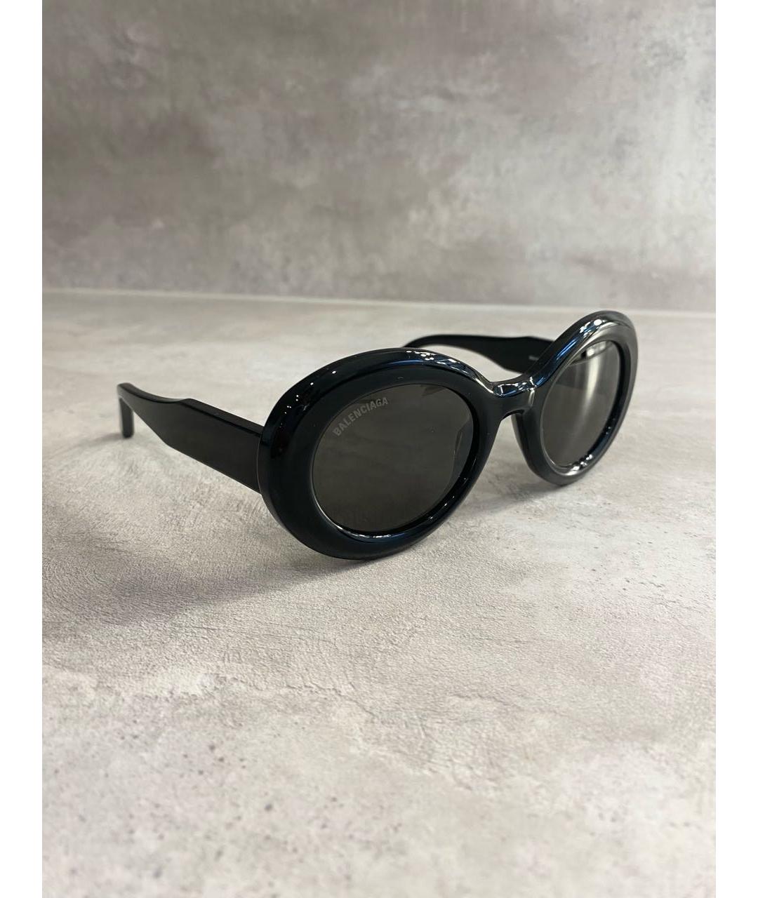 BALENCIAGA Черные пластиковые солнцезащитные очки, фото 3