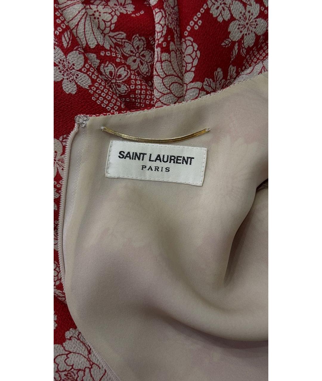 SAINT LAURENT Мульти полиэстеровое коктейльное платье, фото 2