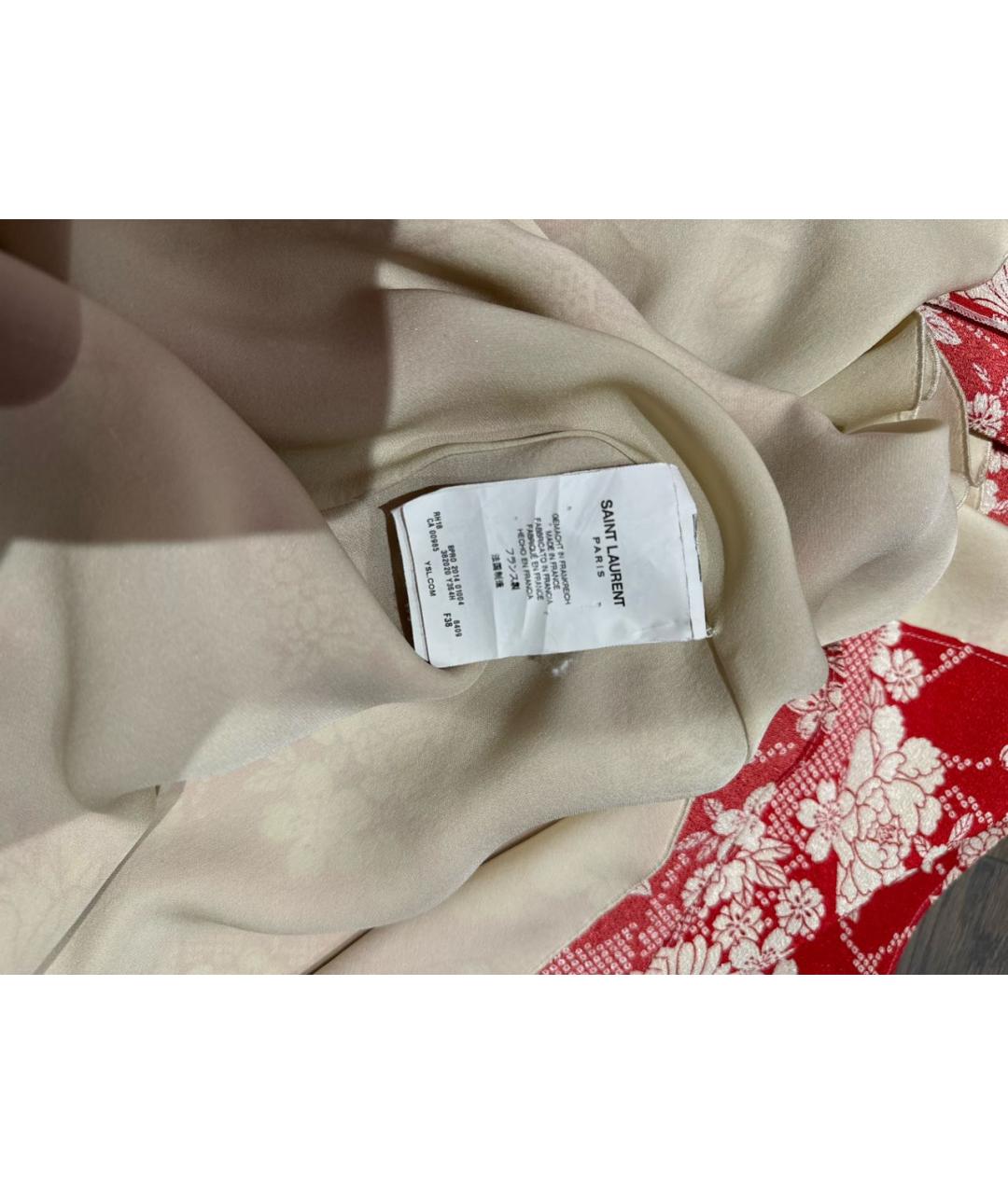 SAINT LAURENT Мульти полиэстеровое коктейльное платье, фото 3