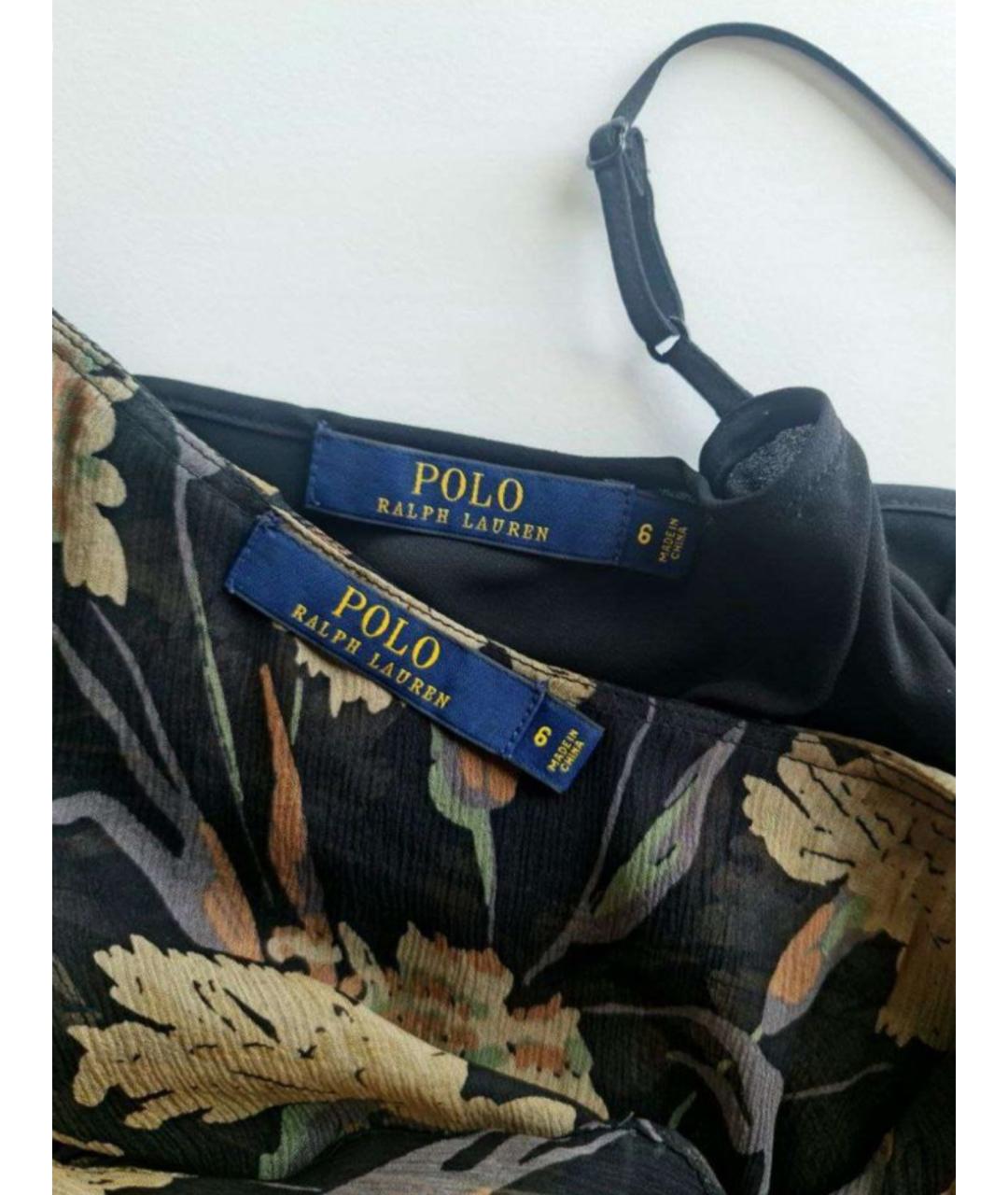 POLO RALPH LAUREN Мульти шелковое коктейльное платье, фото 3