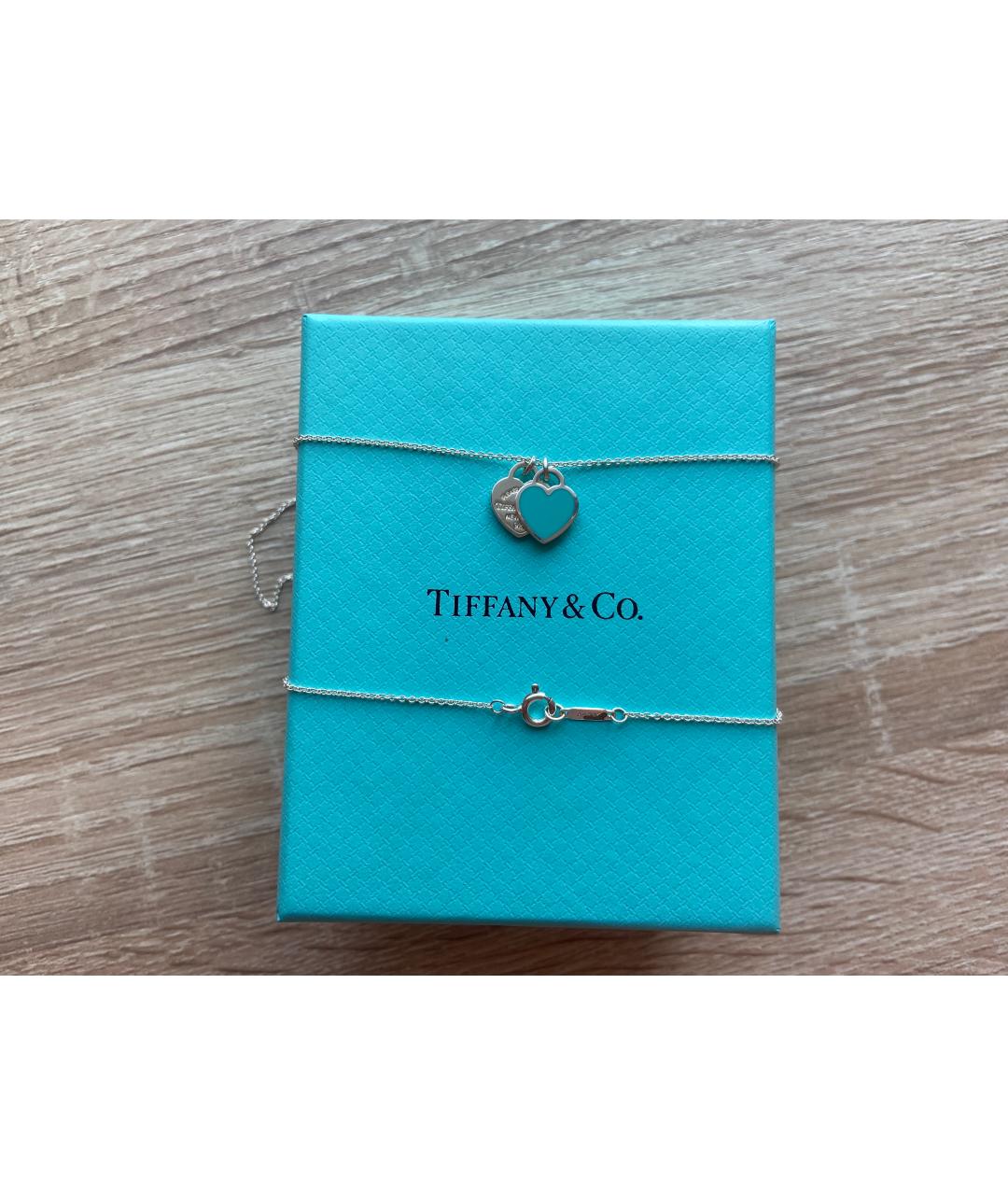 TIFFANY&CO Бирюзовая серебряная подвеска, фото 4