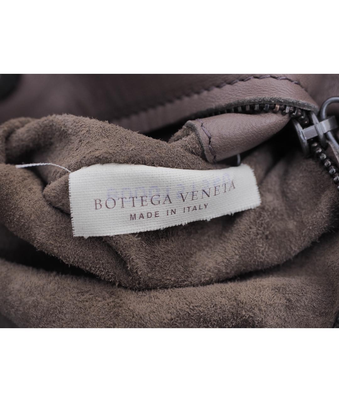 BOTTEGA VENETA Серая кожаная сумка с короткими ручками, фото 8