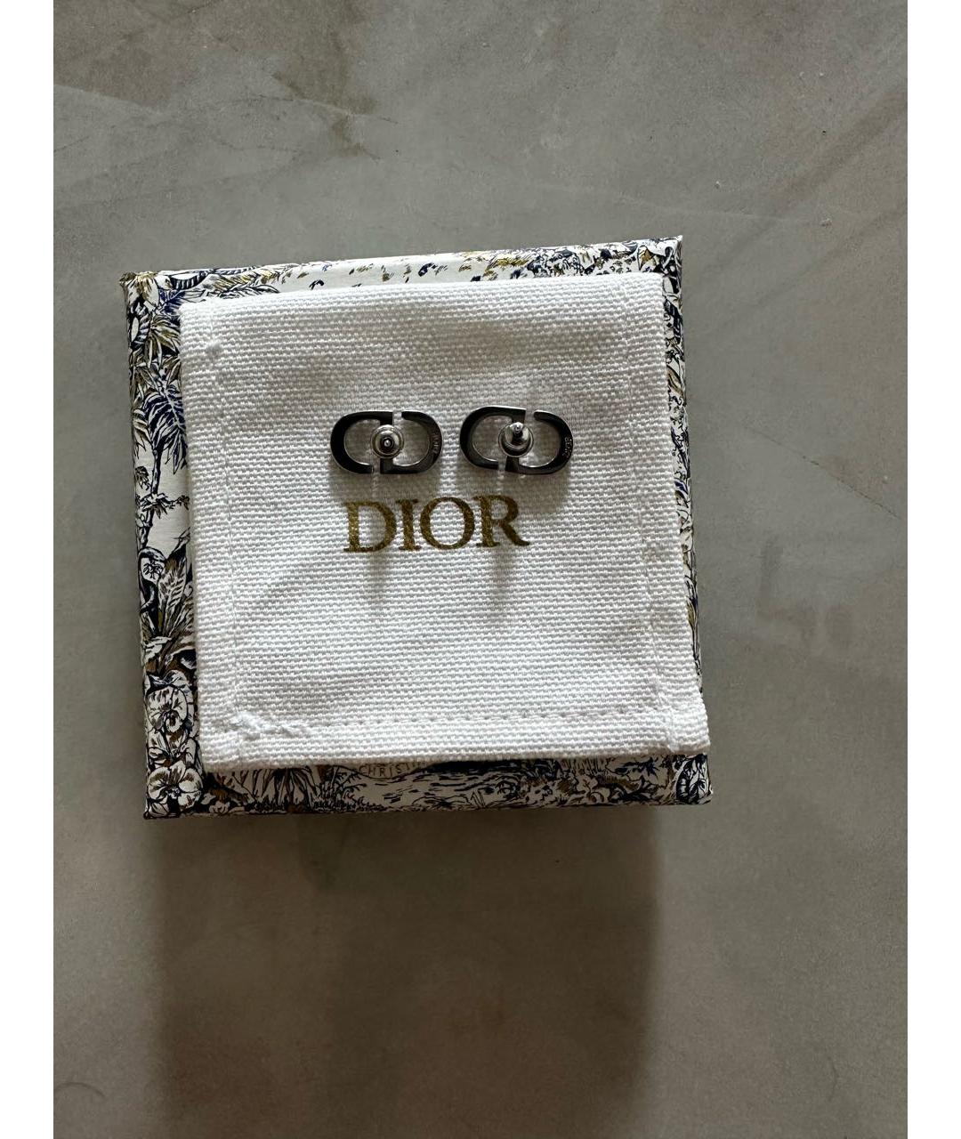 CHRISTIAN DIOR Серебряные металлические серьги, фото 2
