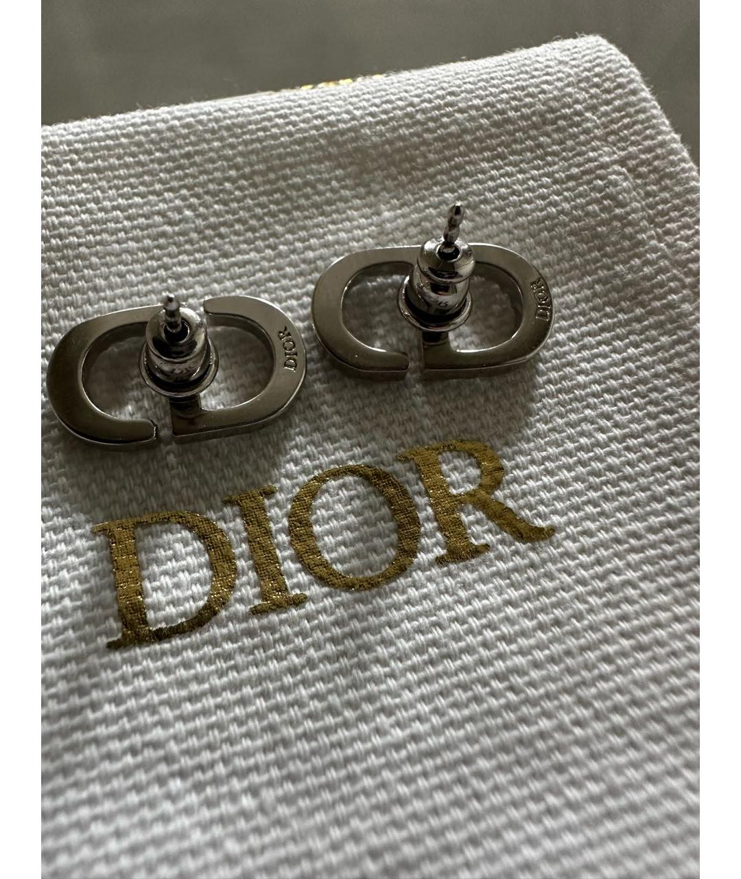 CHRISTIAN DIOR Серебряные металлические серьги, фото 3