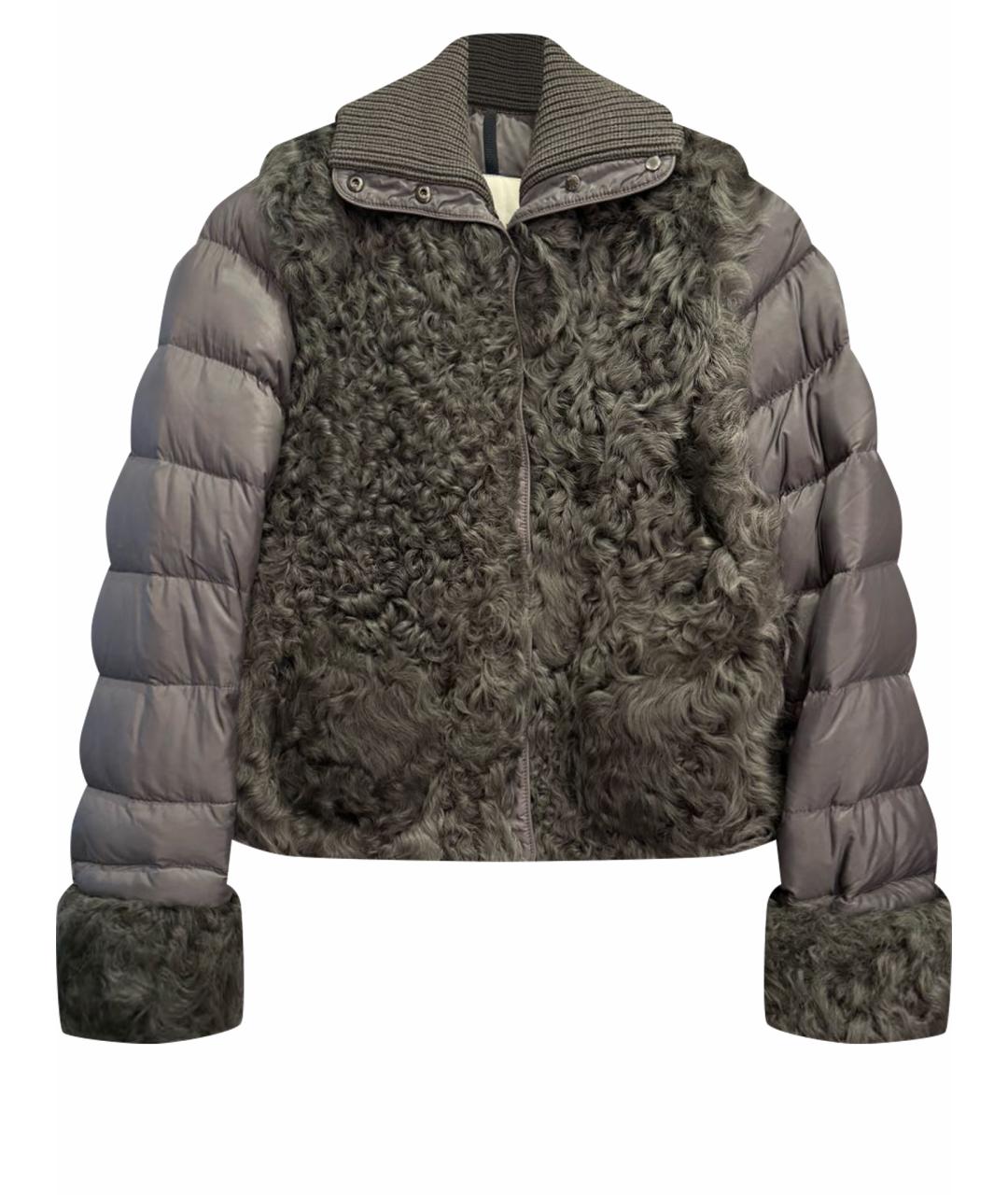 MONCLER Серый пуховик, фото 1