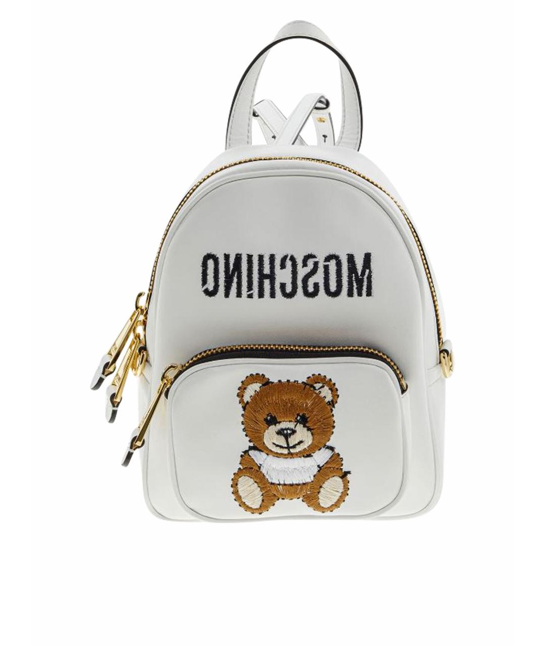 BOUTIQUE MOSCHINO Белый кожаный рюкзак, фото 1