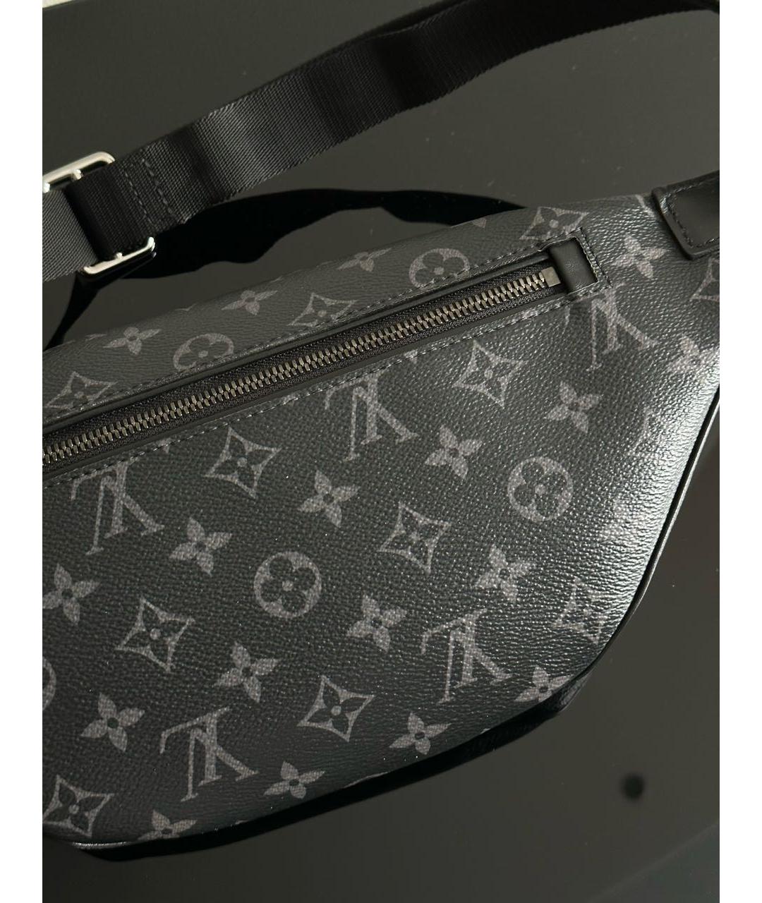 LOUIS VUITTON Черная кожаная поясная сумка, фото 3