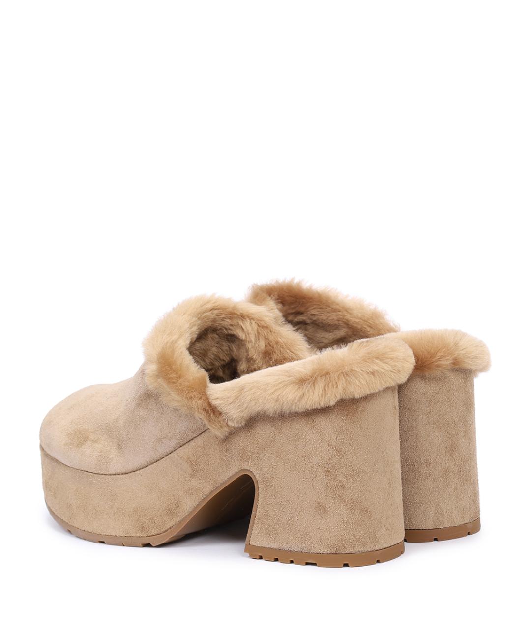 GIANVITO ROSSI Бежевые мюли, фото 4
