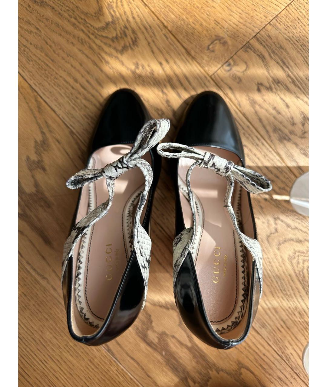 GUCCI Черные туфли из лакированной кожи, фото 3