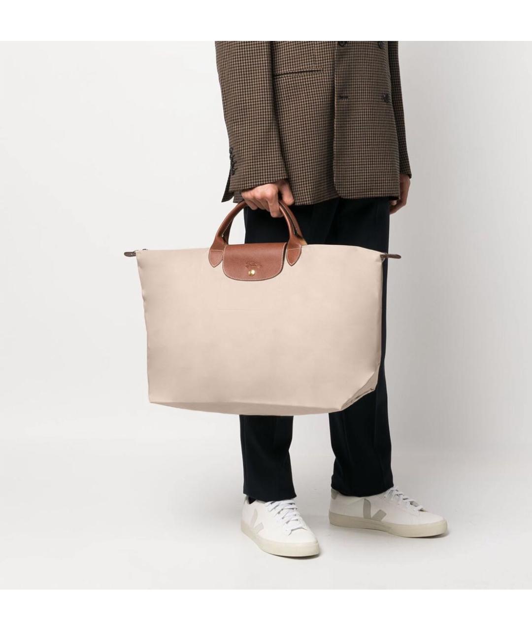 LONGCHAMP Бежевая дорожная/спортивная сумка, фото 2