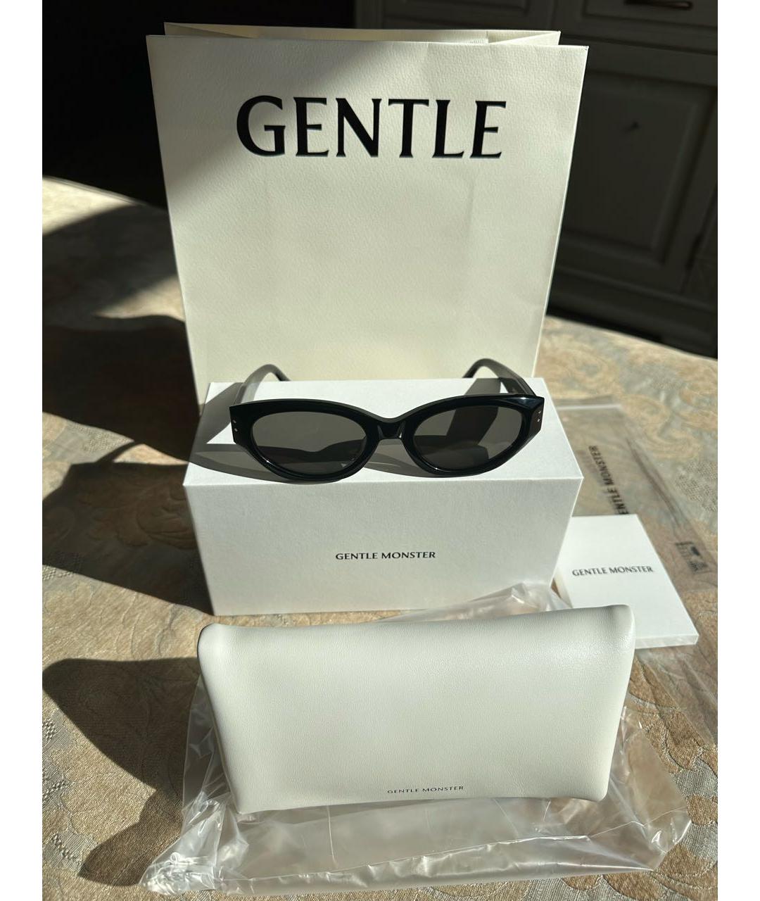 GENTLE MONSTER Черные пластиковые солнцезащитные очки, фото 9