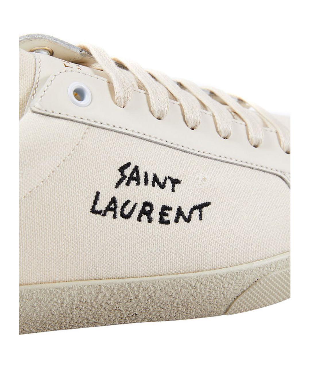 SAINT LAURENT Бежевые кеды, фото 5