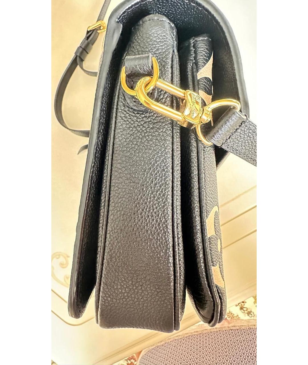 LOUIS VUITTON Черная кожаная сумка через плечо, фото 6