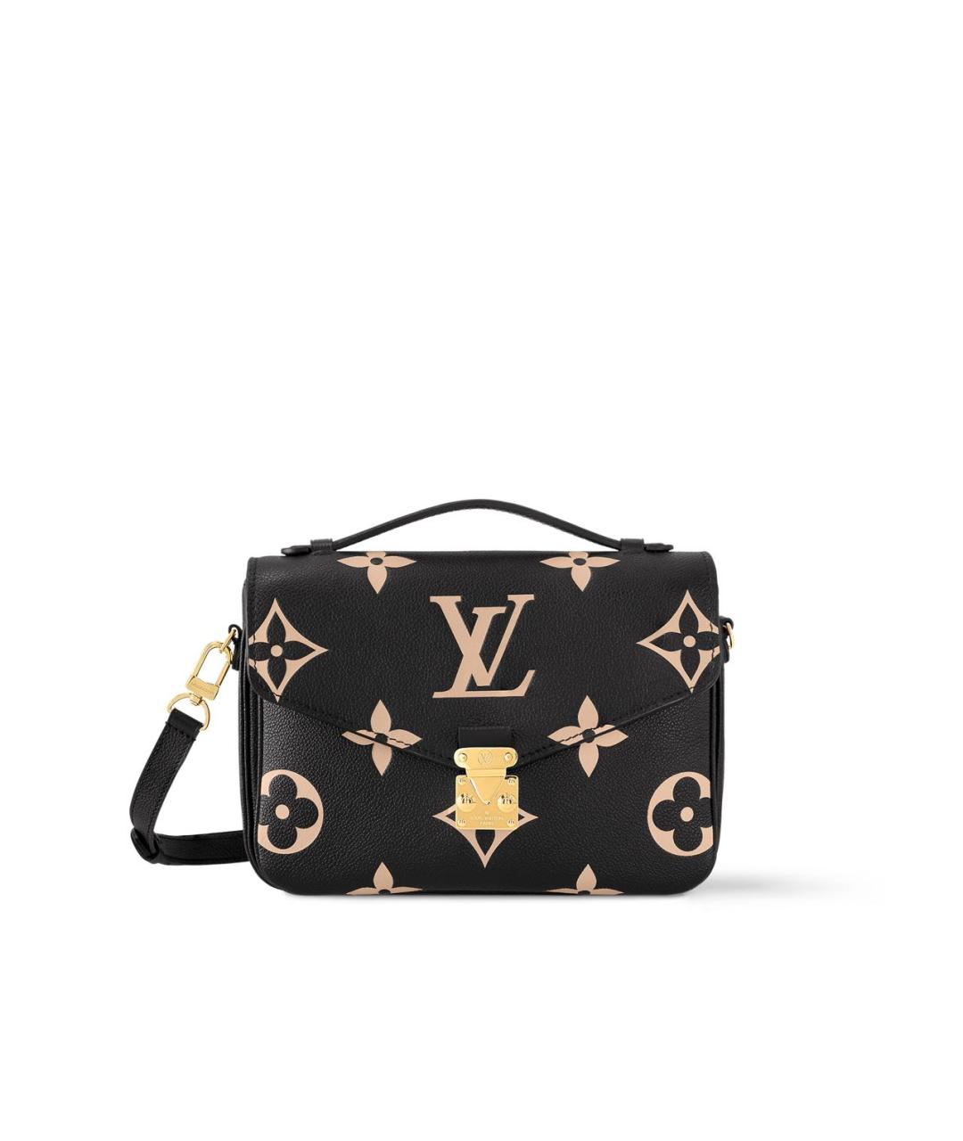 LOUIS VUITTON Черная кожаная сумка через плечо, фото 9
