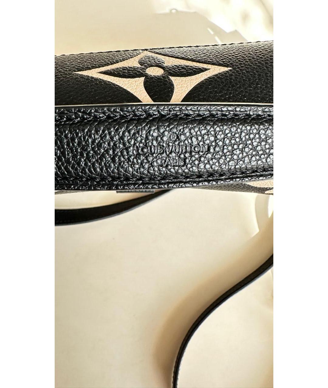 LOUIS VUITTON Черная кожаная сумка через плечо, фото 4