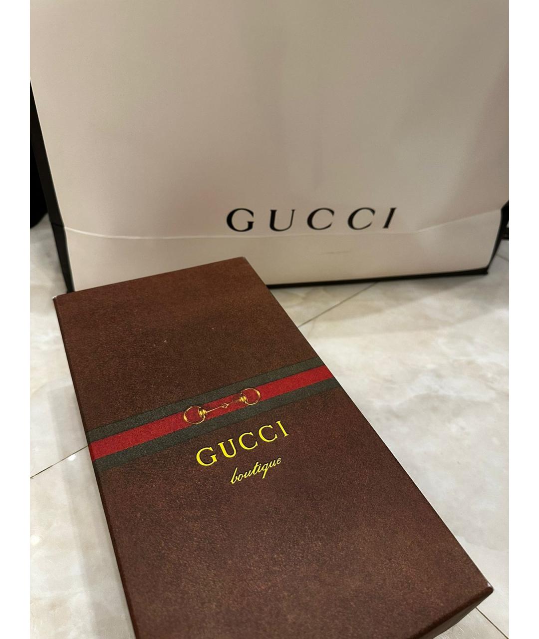 GUCCI Красные кожаные лодочки на низком каблуке, фото 4