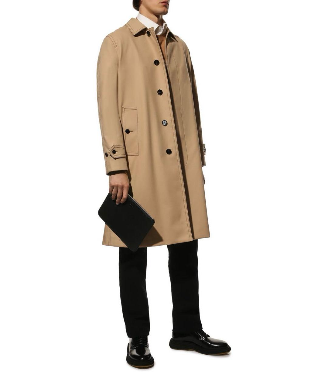 HUGO BOSS Черная кожаная барсетка, фото 6