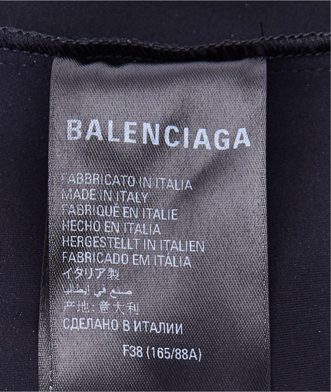 BALENCIAGA Черное полиамидовое повседневное платье, фото 8