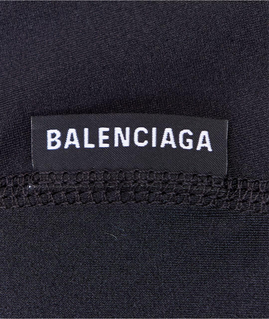 BALENCIAGA Черный хлопковый костюм с юбками, фото 5