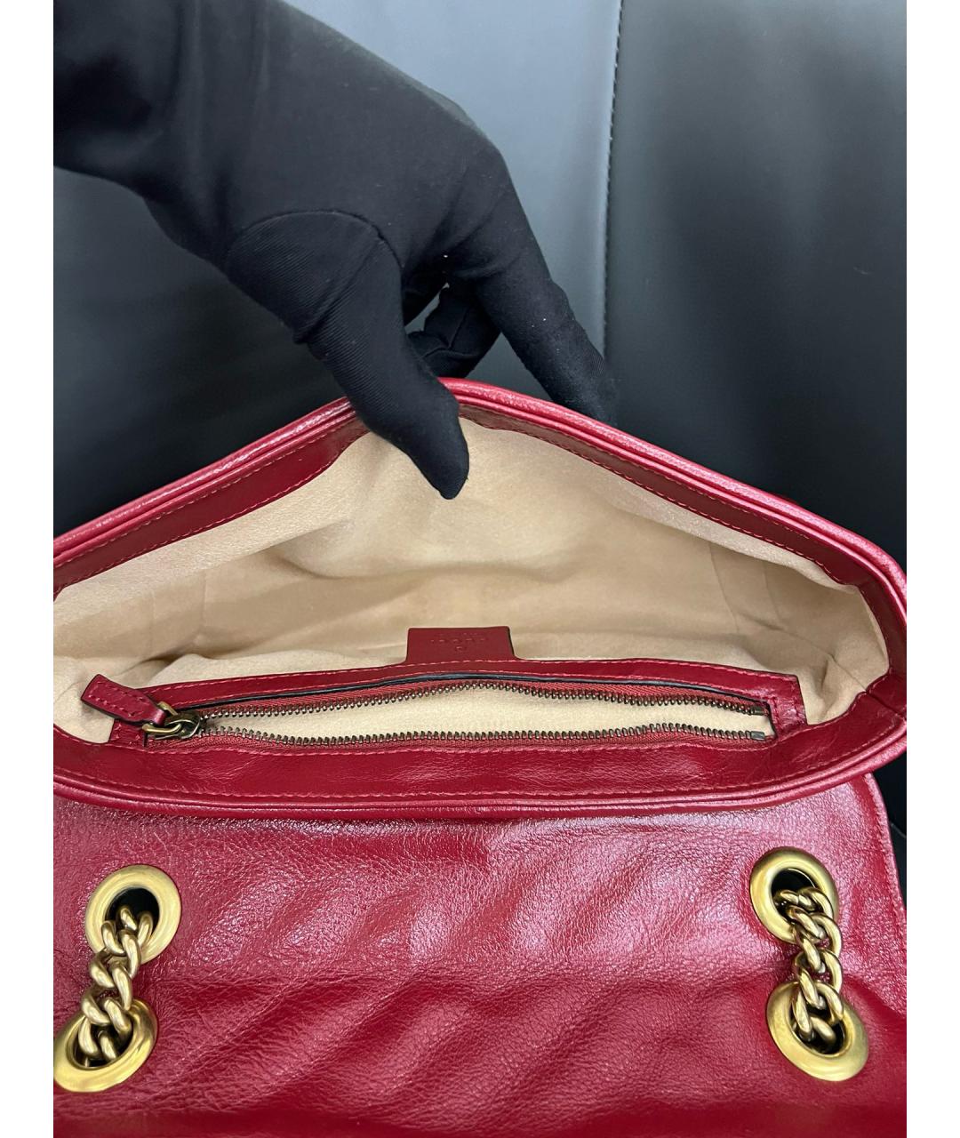 GUCCI Черная кожаная сумка через плечо, фото 9