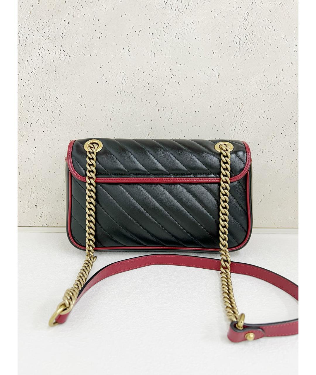 GUCCI Черная кожаная сумка через плечо, фото 2