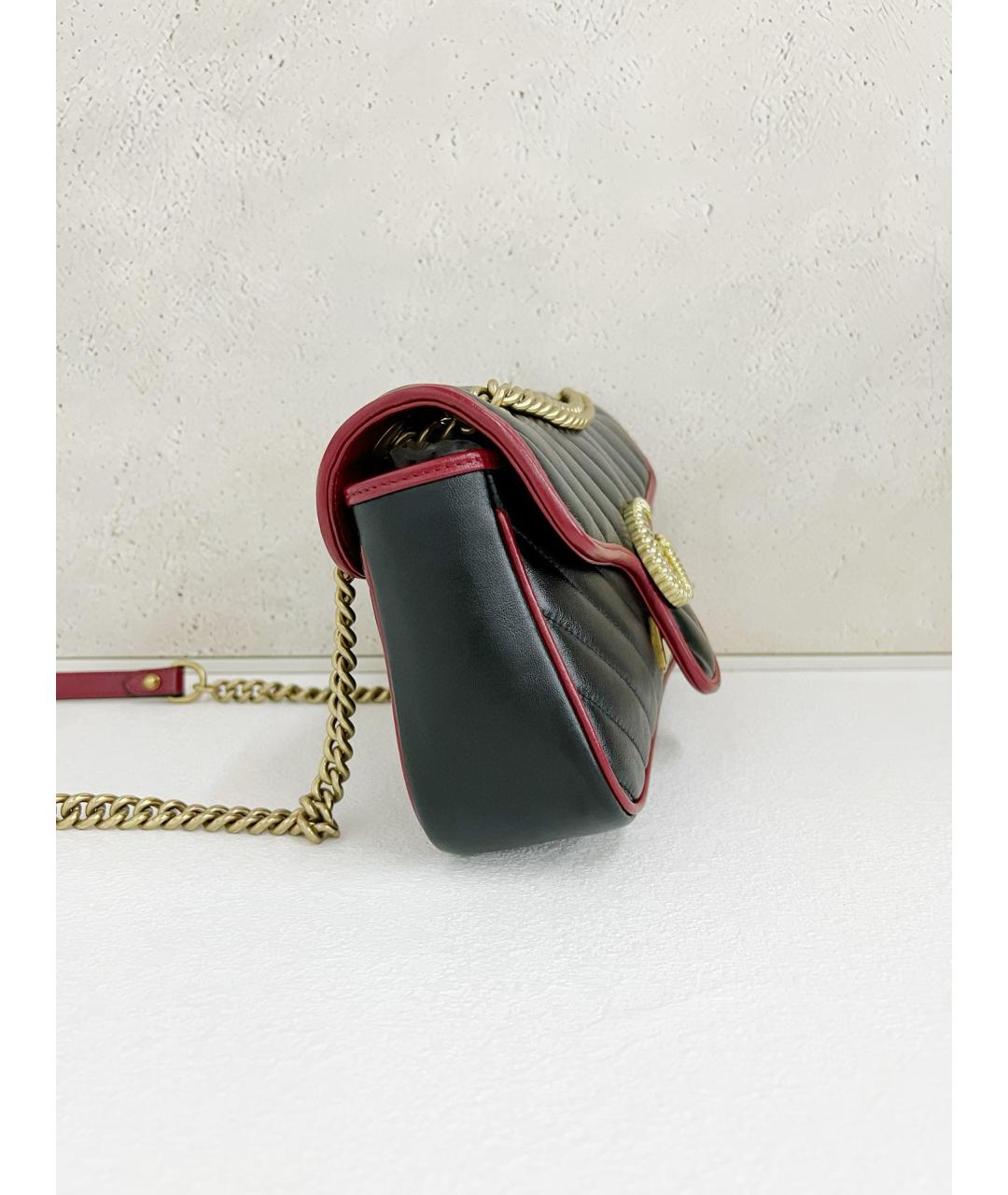 GUCCI Черная кожаная сумка через плечо, фото 3