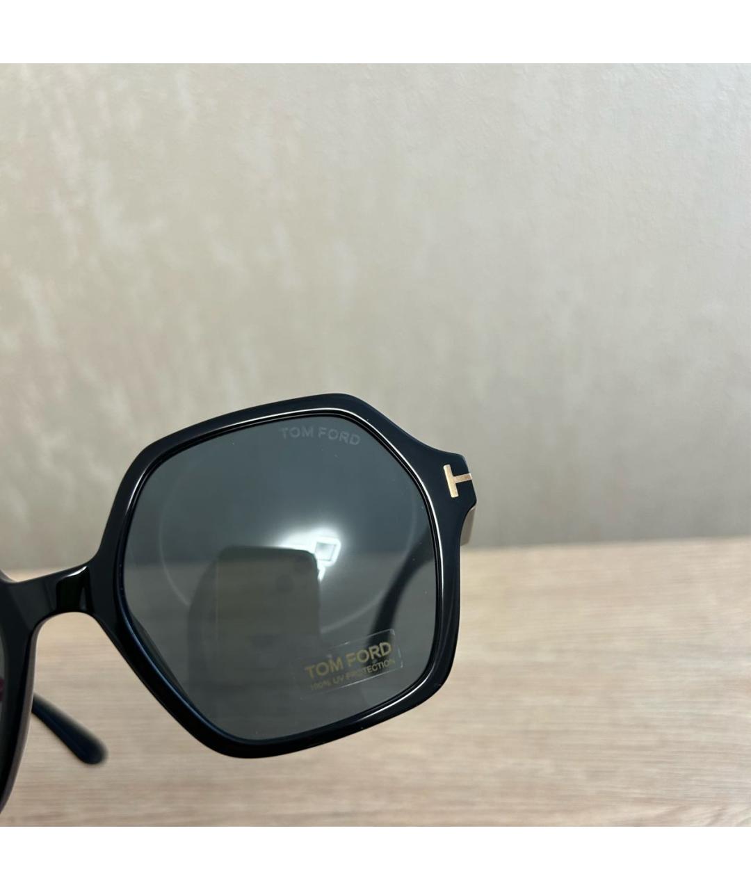 TOM FORD Черные пластиковые солнцезащитные очки, фото 6
