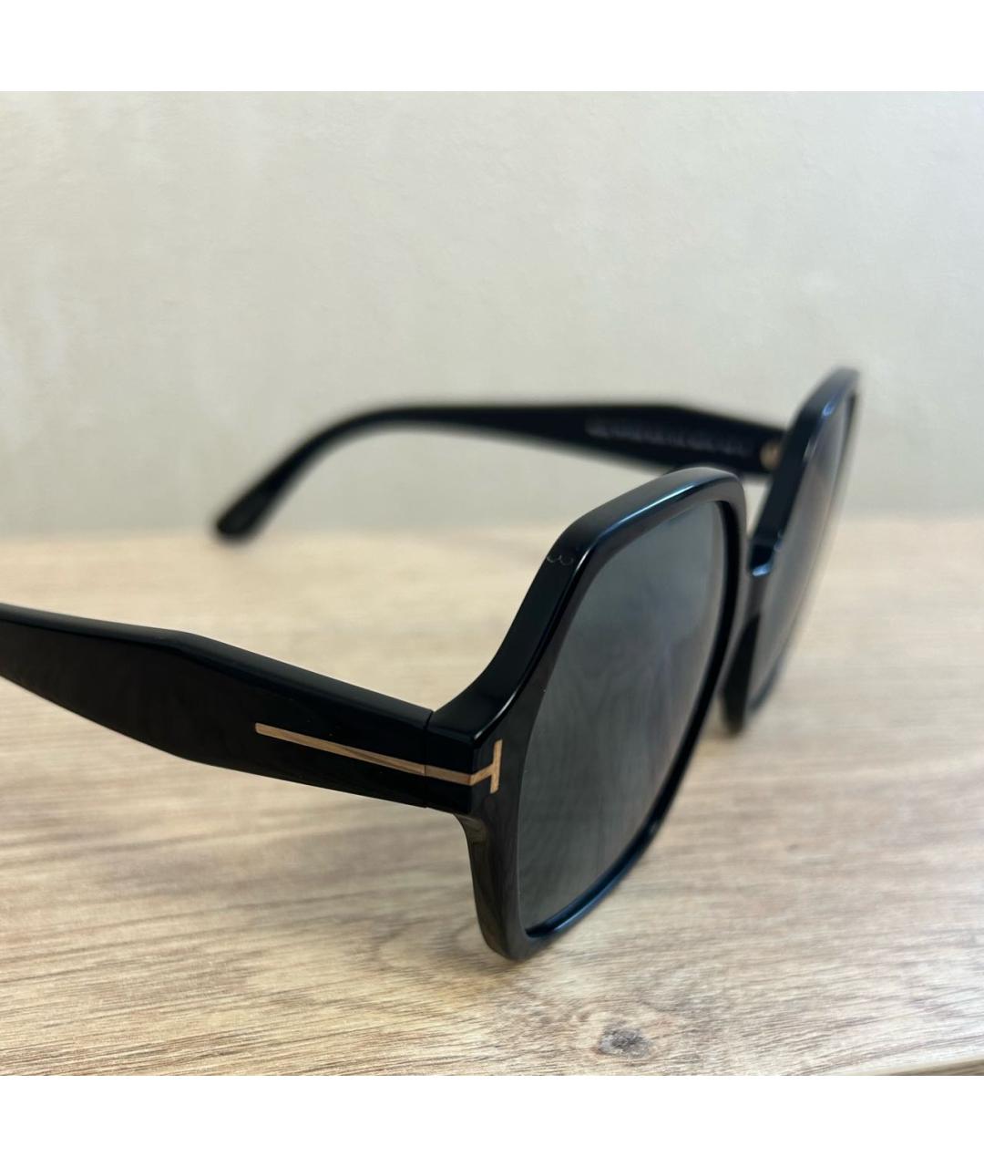 TOM FORD Черные пластиковые солнцезащитные очки, фото 3
