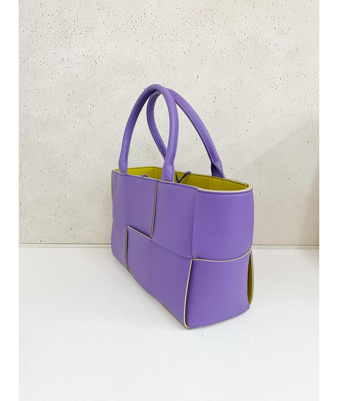 BOTTEGA VENETA Фиолетовая кожаная сумка тоут, фото 3