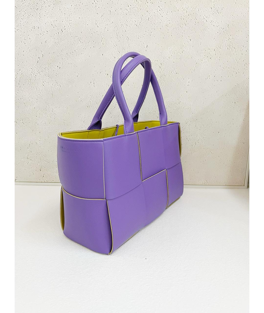 BOTTEGA VENETA Фиолетовая кожаная сумка тоут, фото 2