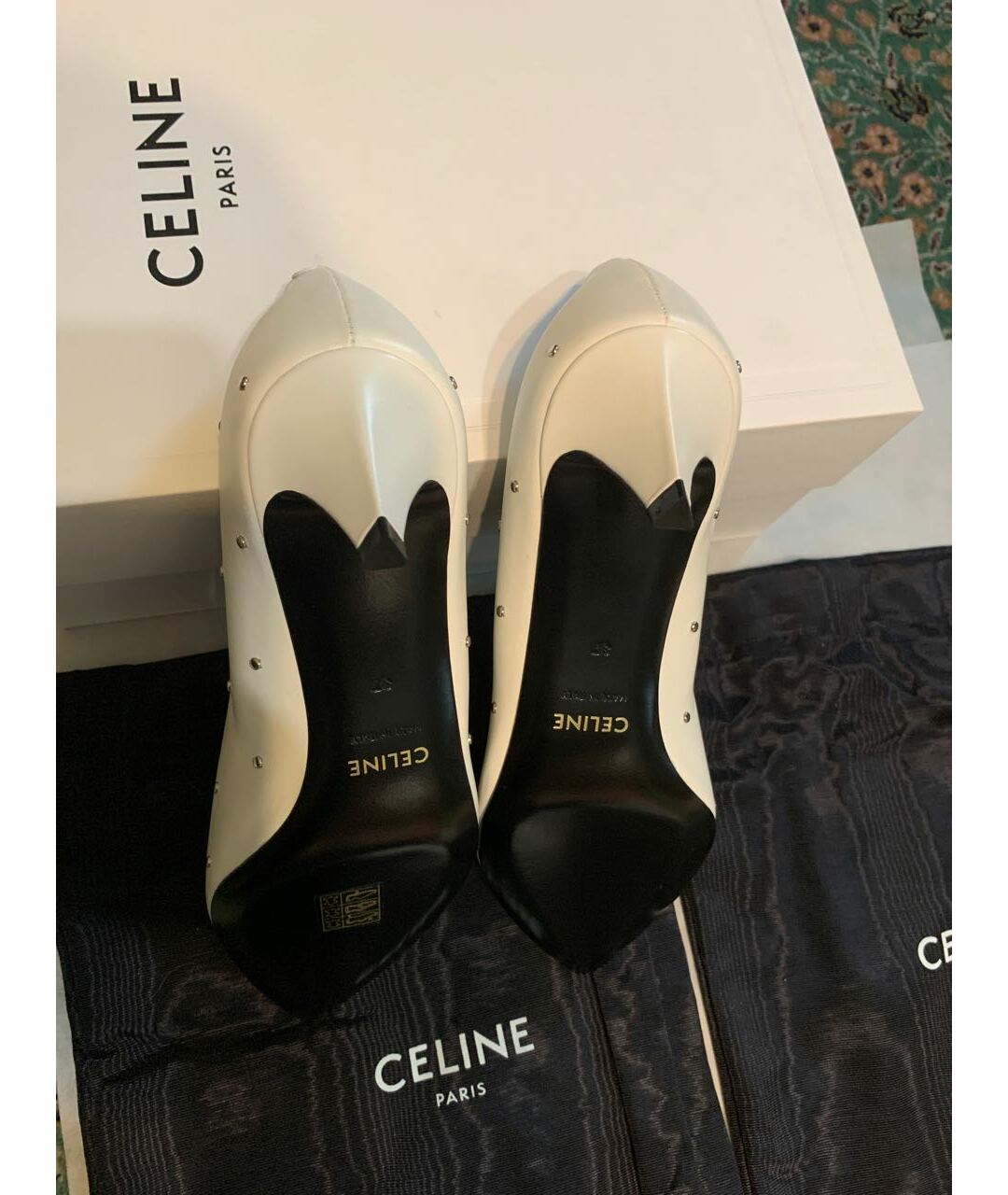 CELINE PRE-OWNED Белые кожаные туфли, фото 4