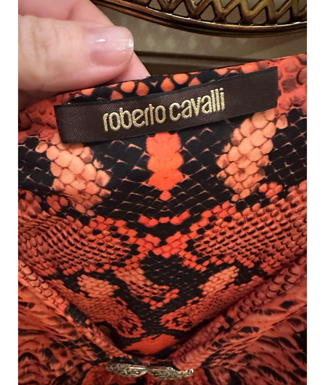 ROBERTO CAVALLI Оранжевое повседневное платье, фото 2