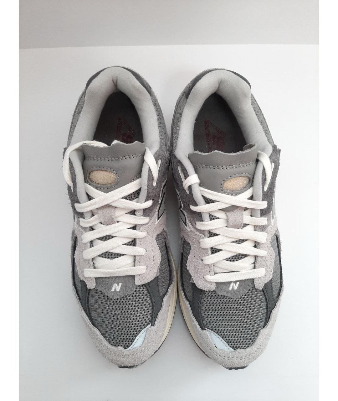 NEW BALANCE Серые замшевые низкие кроссовки / кеды, фото 3