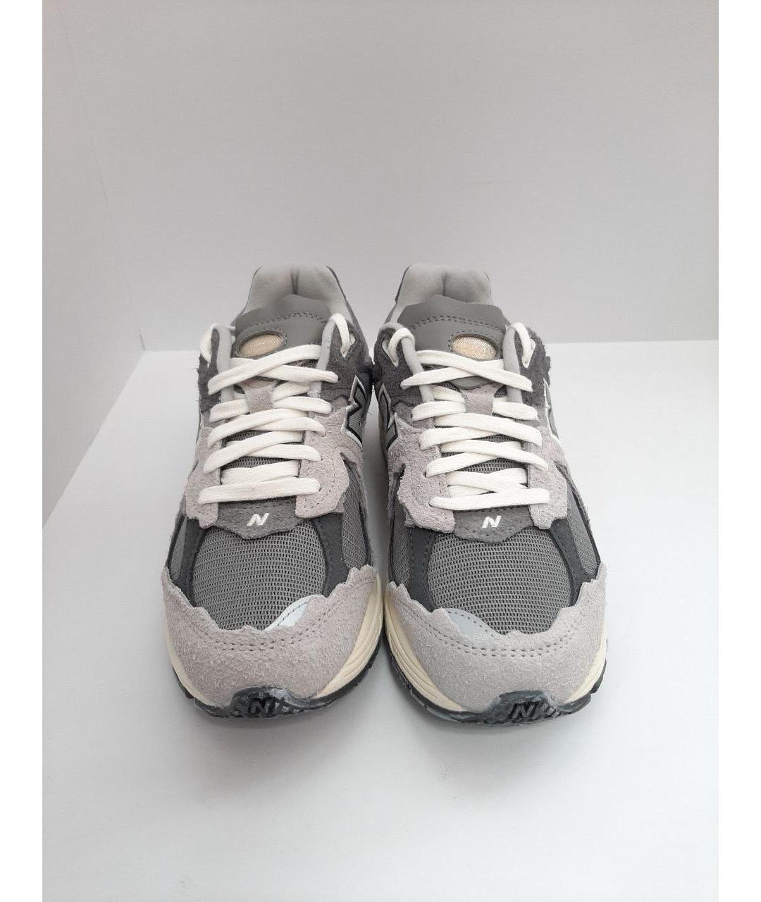 NEW BALANCE Серые замшевые низкие кроссовки / кеды, фото 2