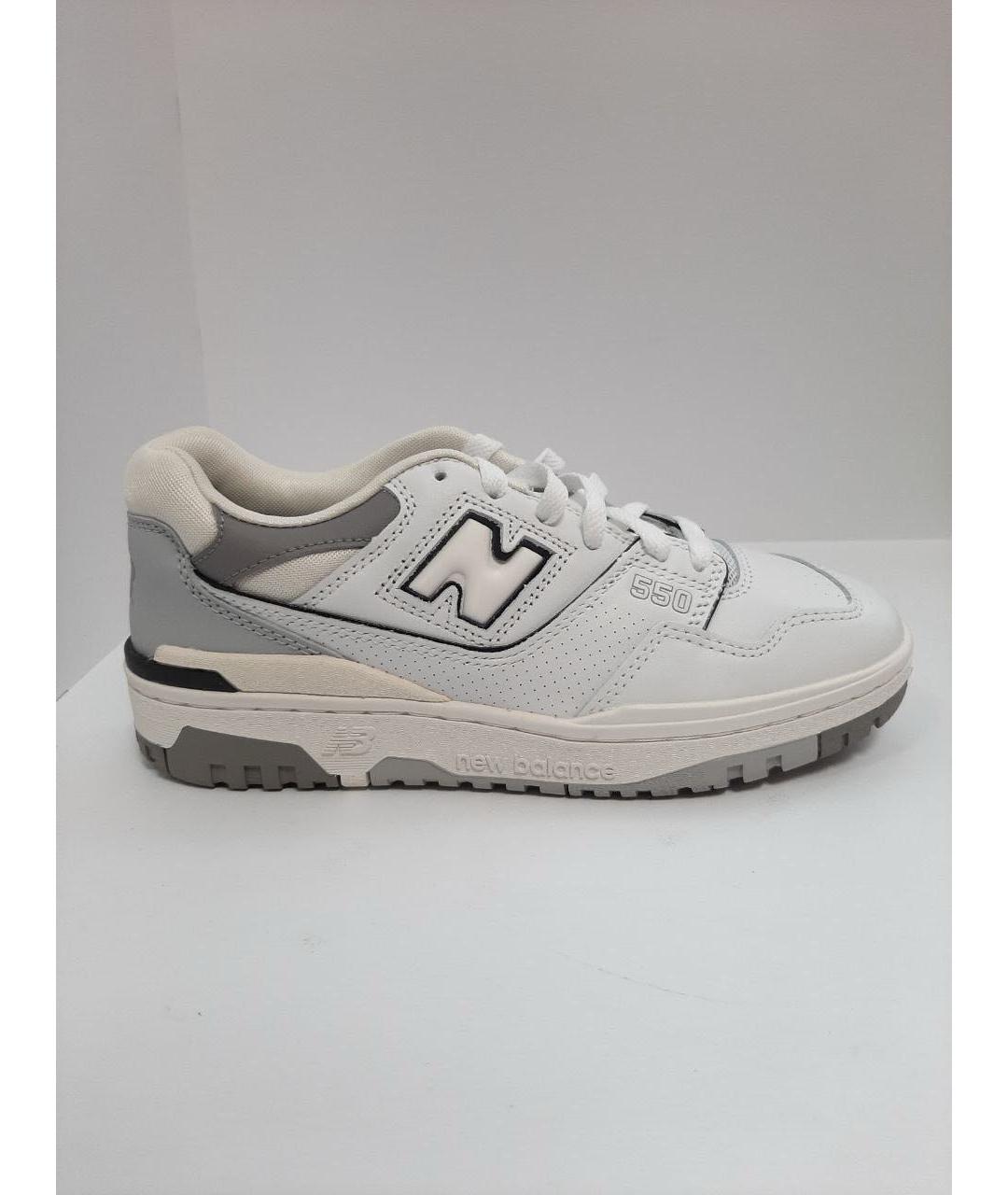 NEW BALANCE Белые кожаные низкие кроссовки / кеды, фото 9