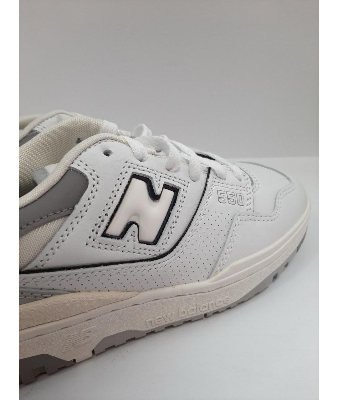 NEW BALANCE Белые кожаные низкие кроссовки / кеды, фото 7