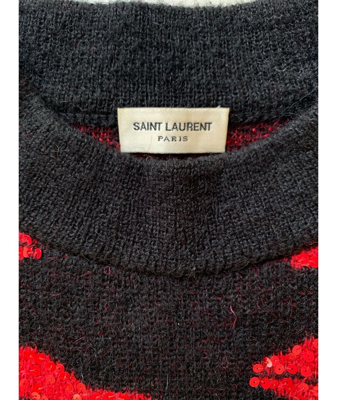SAINT LAURENT Черный шерстяной джемпер / свитер, фото 6