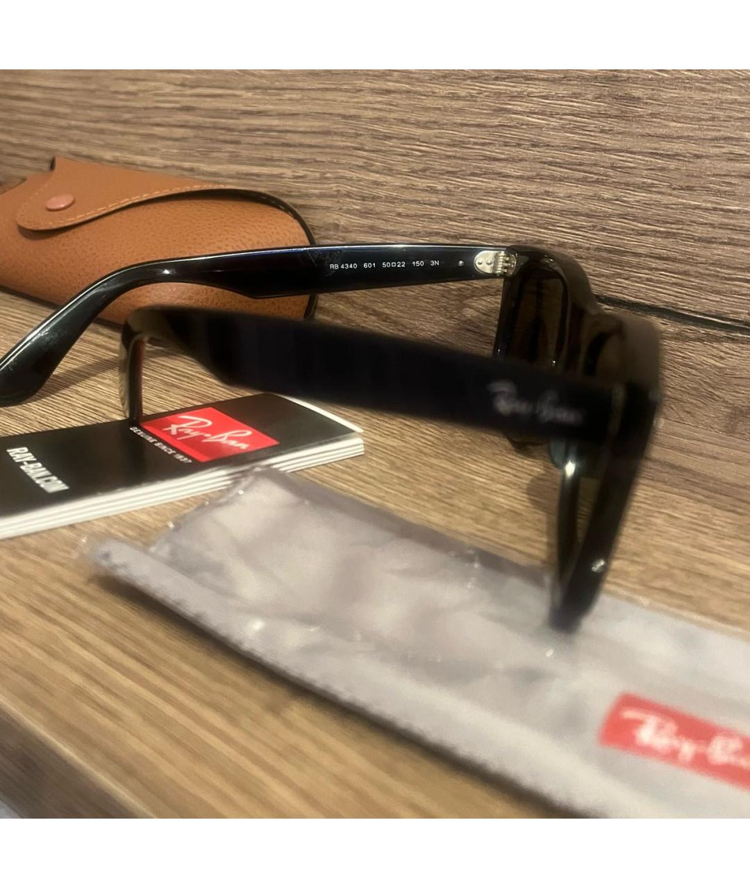 RAY BAN Черные солнцезащитные очки, фото 5