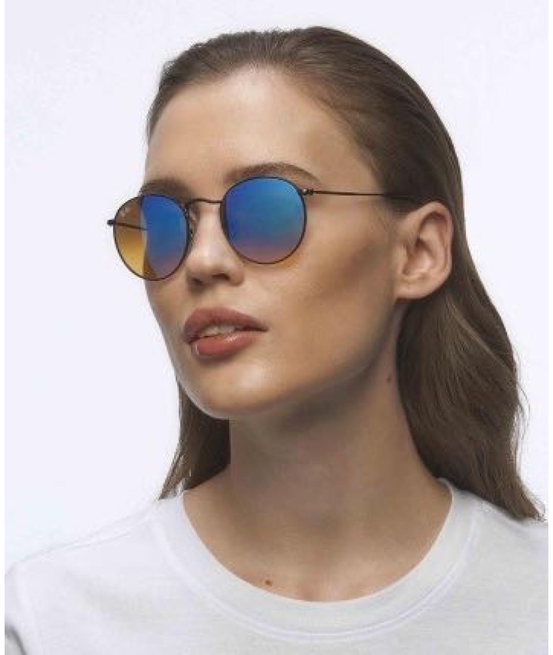 RAY BAN Черные металлические солнцезащитные очки, фото 8