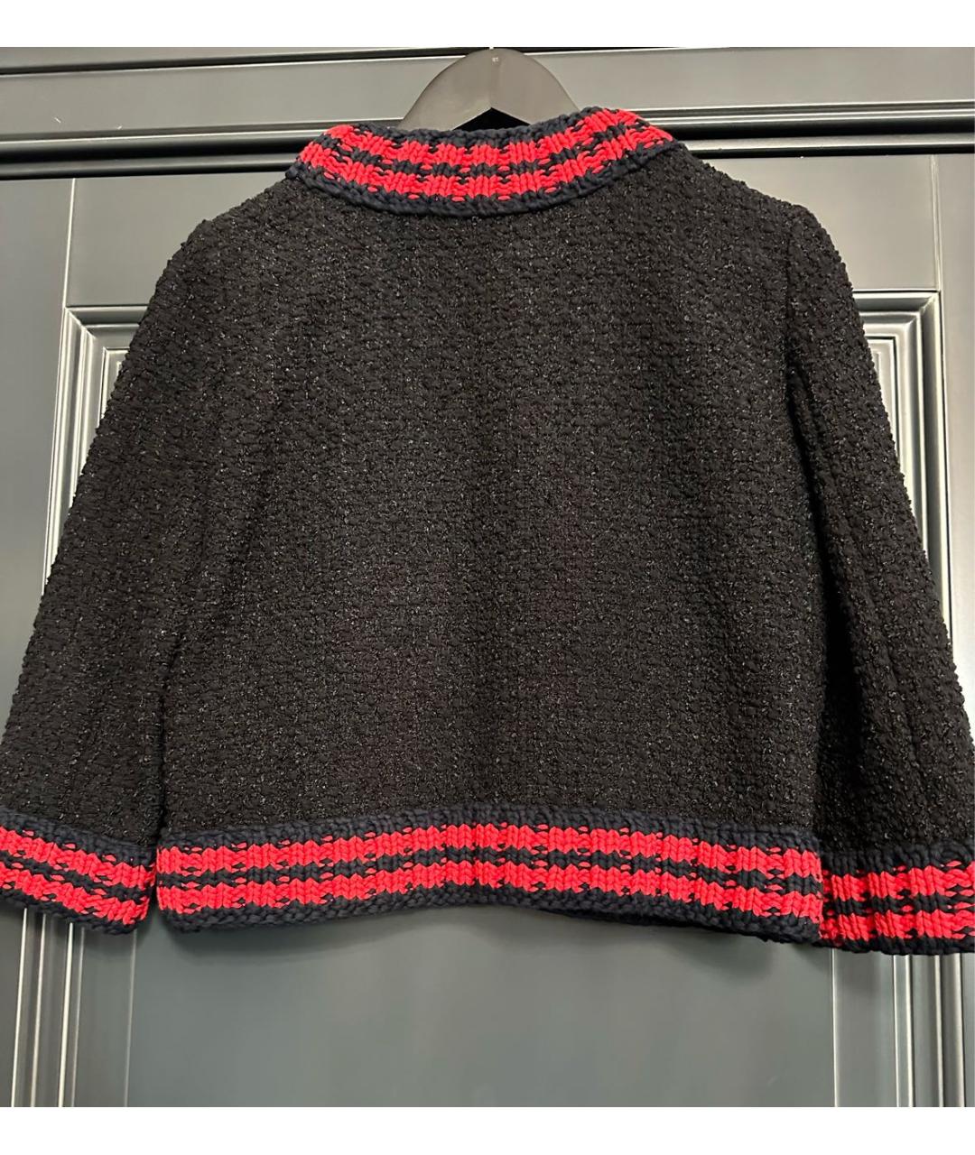 GUCCI Черный твидовый жакет/пиджак, фото 2