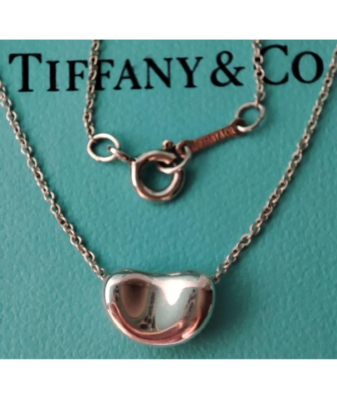 TIFFANY&CO Белая серебряная подвеска, фото 7