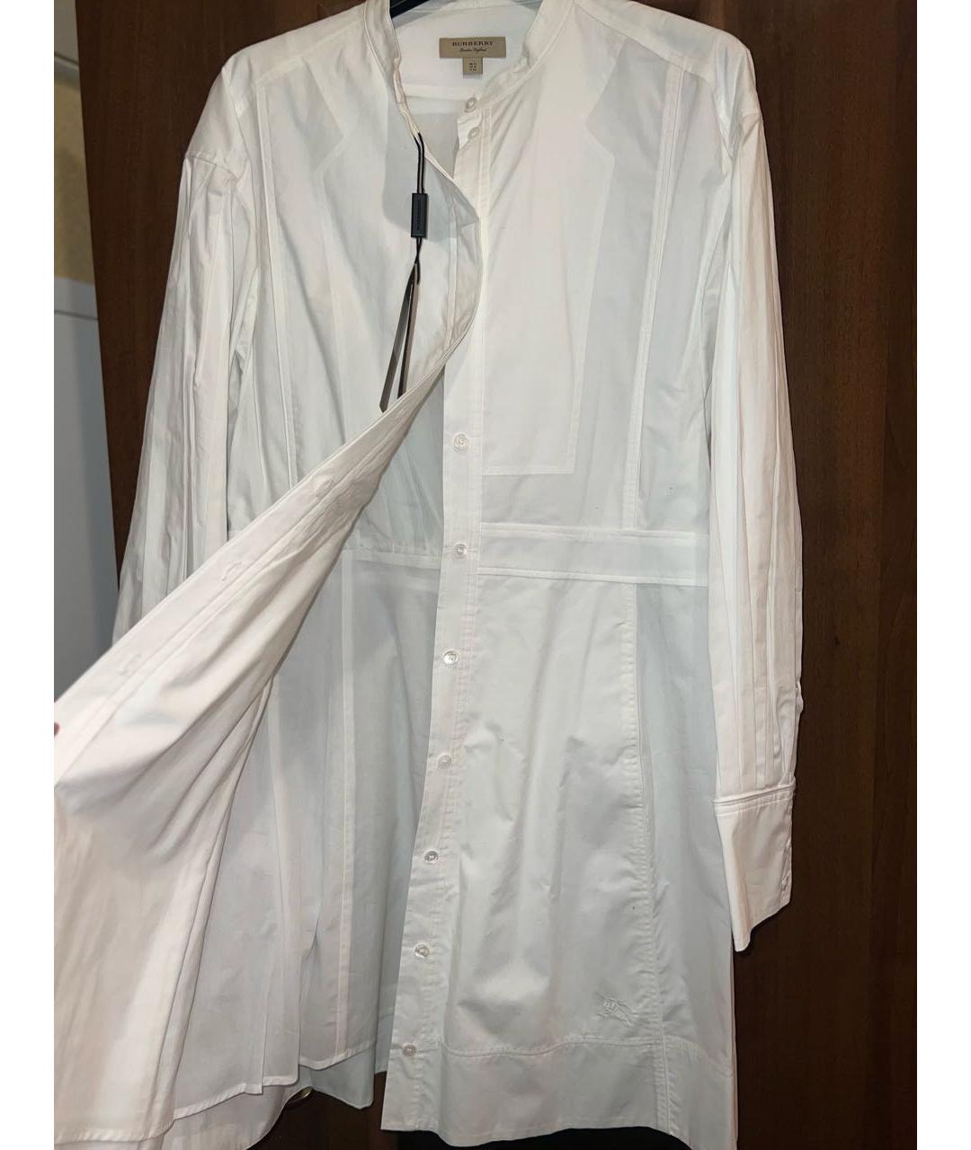 BURBERRY Белое хлопковое повседневное платье, фото 3