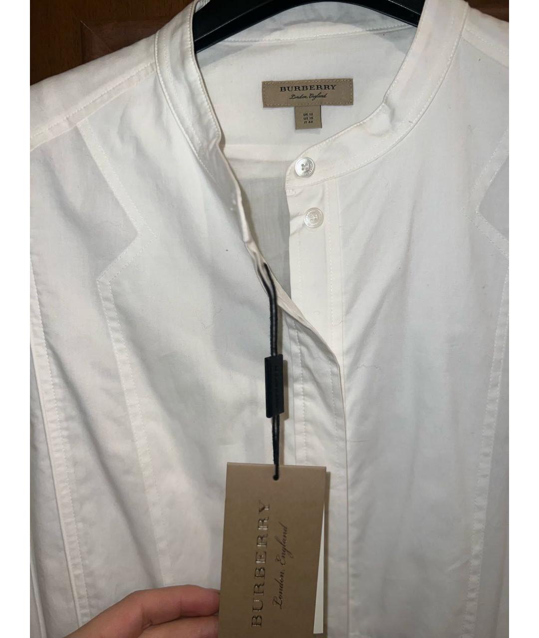 BURBERRY Белое хлопковое повседневное платье, фото 2