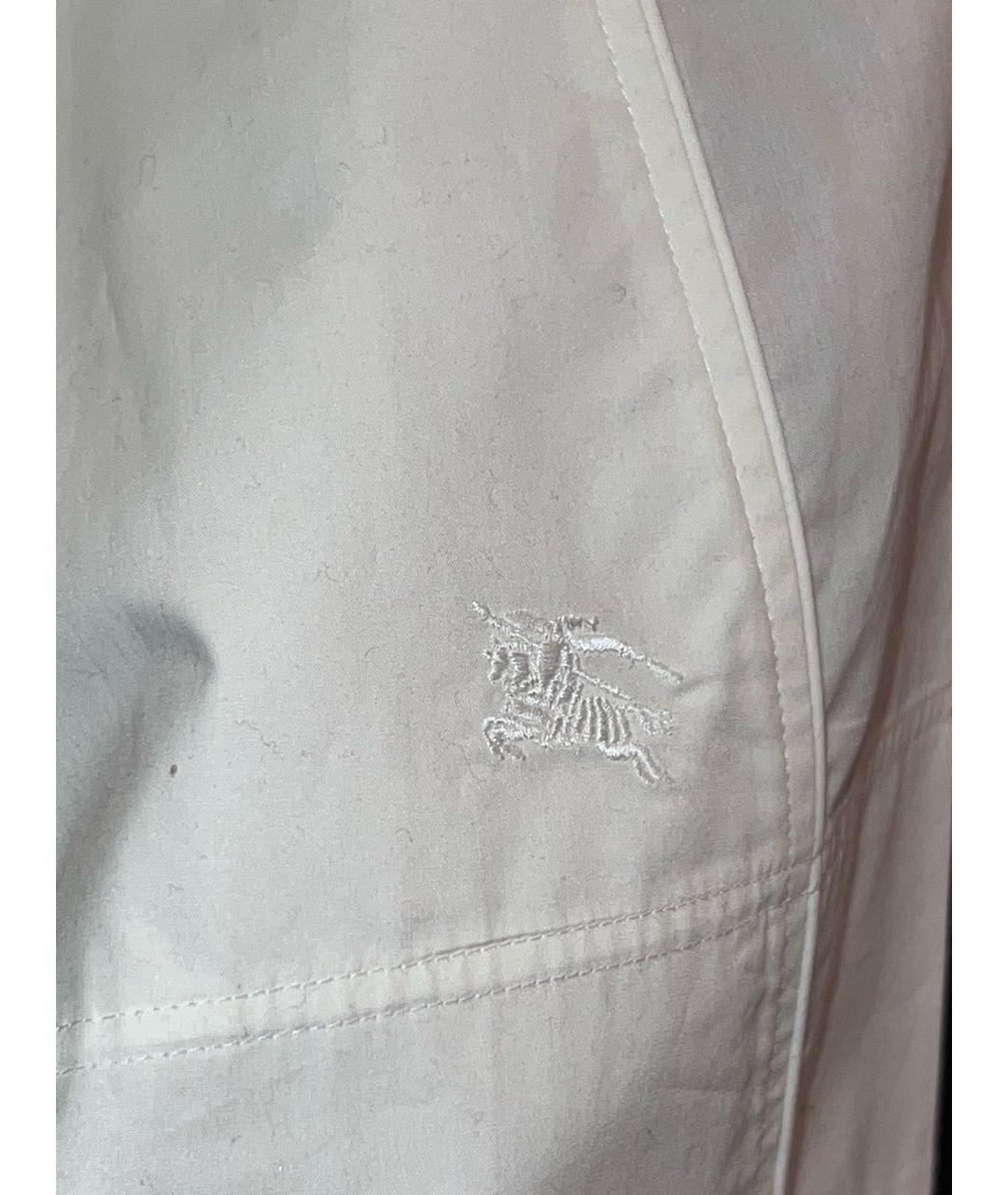 BURBERRY Белое хлопковое повседневное платье, фото 8