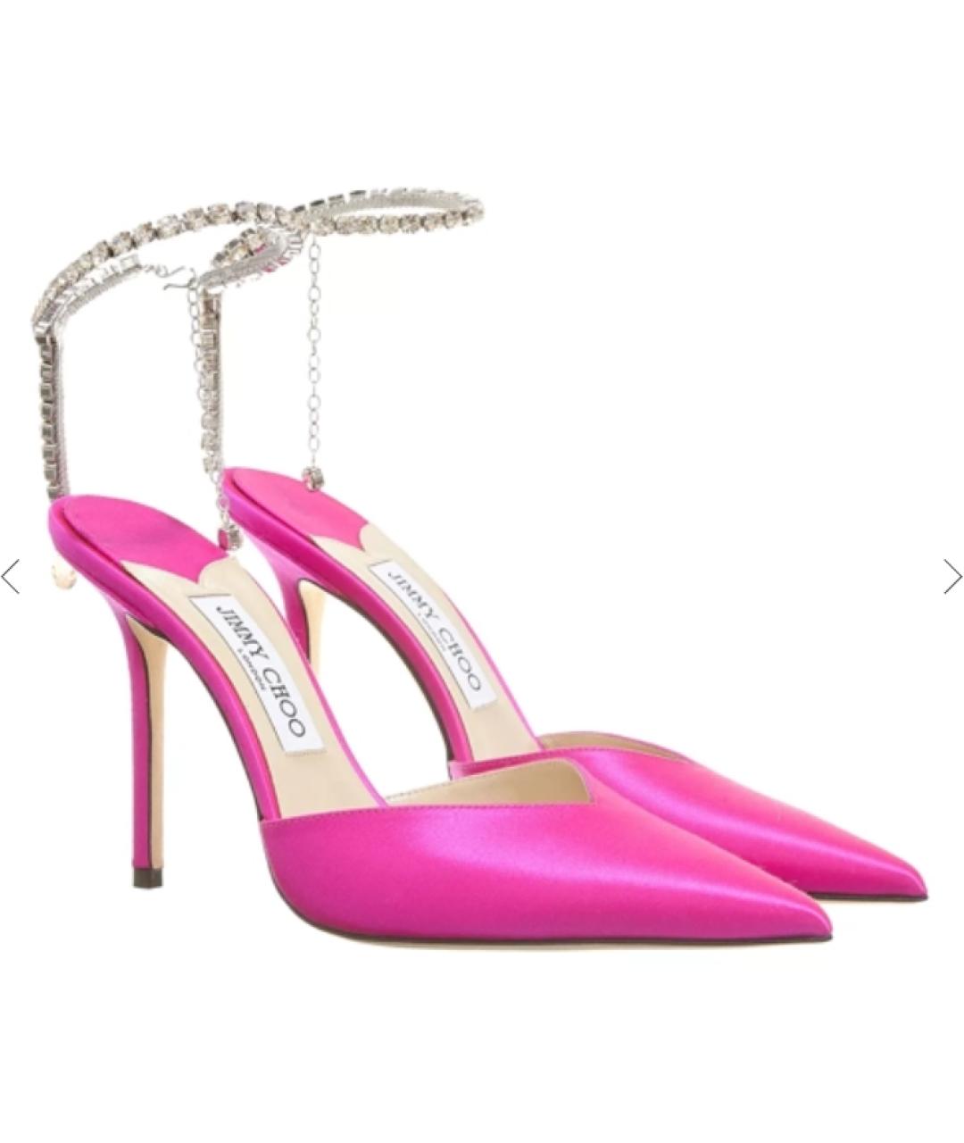 JIMMY CHOO Розовые текстильные туфли, фото 7
