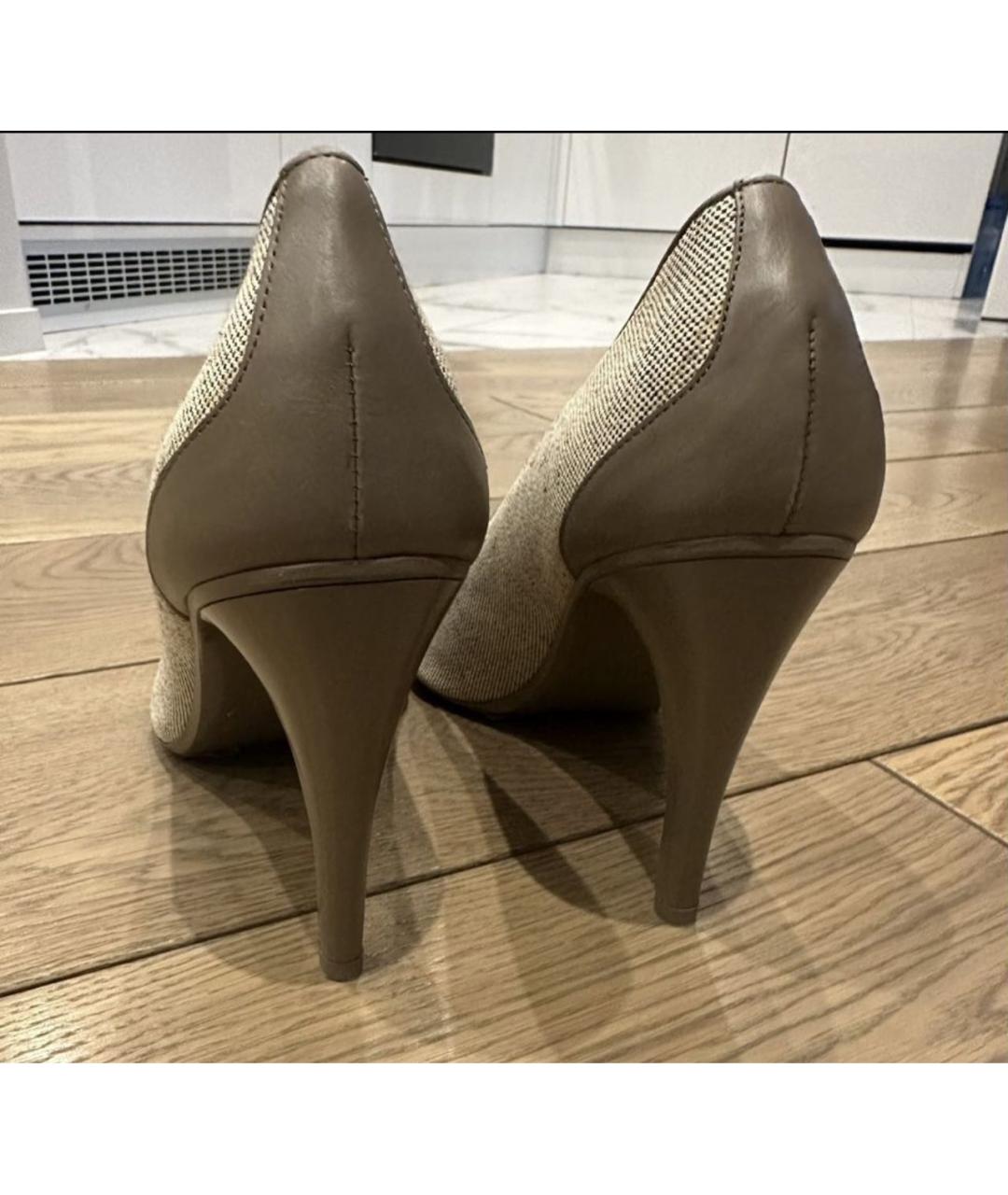 MAX MARA Бежевые кожаные туфли, фото 4